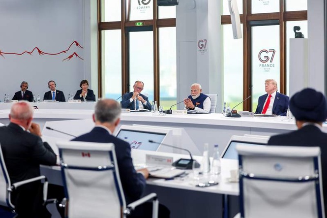 Image from: PM Modi asks G7 to ensure safety of seafarers; cites deaths of Indians in West Asia conflict