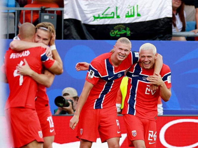 Image from: Erling Haaland shines on FIFA World Cup debut as Norway beat Iraq 4-1