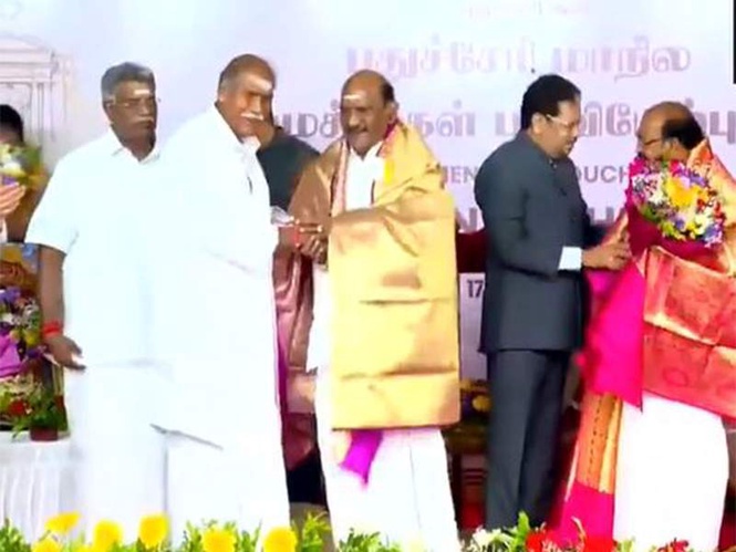 Image from: Puducherry: VP Sivakolundhu, P Rajavelu, and GNS Rajasekaran sworn in as ministers