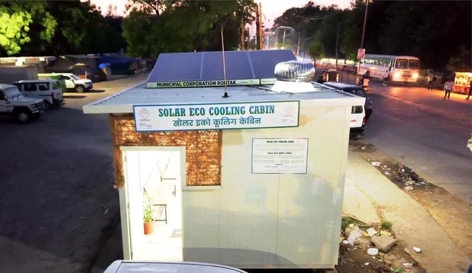 Image from: Rohtak MC launches Haryana’s first solar eco-cooling cabin