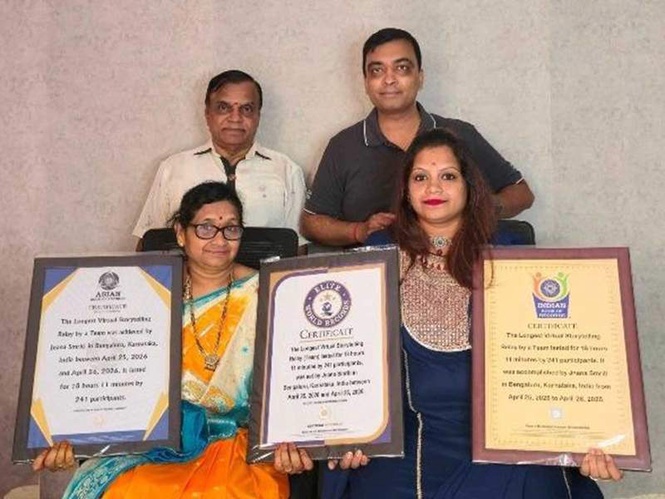 Image from: Jnana Smriti Creates Elite World Records with 18-Hour Virtual Storytelling Marathon Across Nine Nations