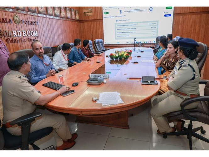 Image from: Keralam Police Chief completes self-enumeration at Police HQ in Thiruvananthapuram for Census 2027