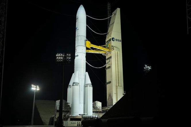 Image from: Europe's Ariane 6 rocket launches into space with upgraded boosters