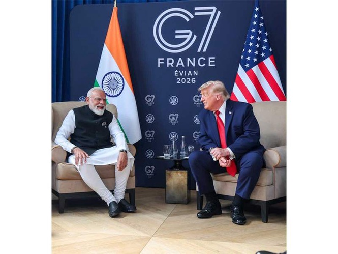 Image from: “Good-looking guy” and “tough negotiator”: Trump praises PM Modi’s unique charm and grit at G7