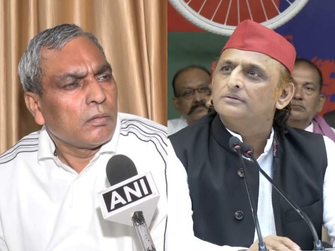 Image from: "Entire SP is sitting ready to join BJP": Om Prakash Rajbhar sparks split buzz; Akhilesh counters with 'dana aur gana' jibe
