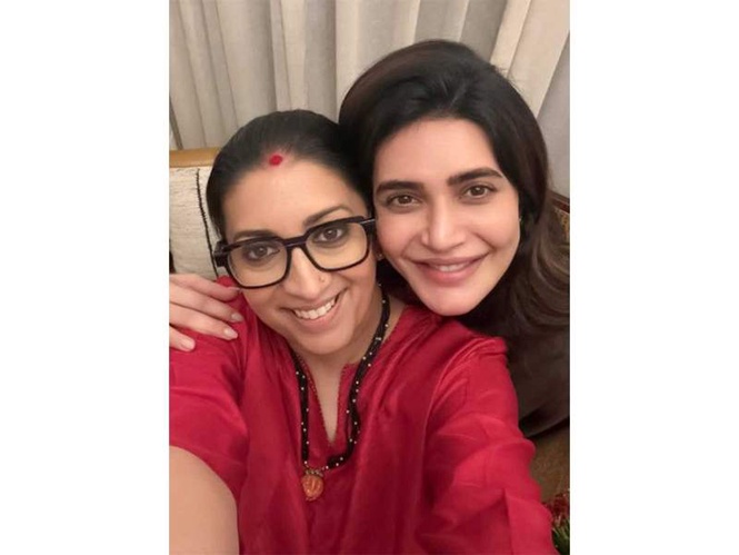 Image from: "May your journey into motherhood be filled with grace": Smriti Irani extends best wishes to mom-to-be Karishma Tanna