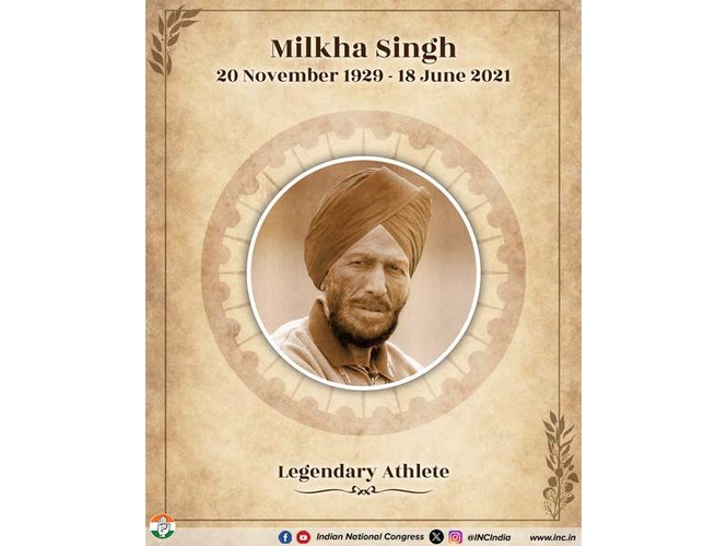 Image from: UP CM Yogi Adityanath, Delhi CM Rekha Gupta, among others, pay tribute to Milkha Singh on his death anniversary