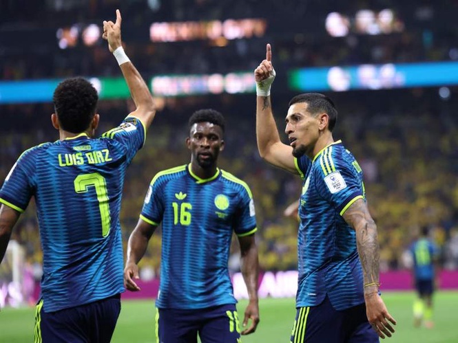 Image from: Diaz, Munoz, Campaz fire Colombia to 3-1 win over Uzbekistan in World Cup