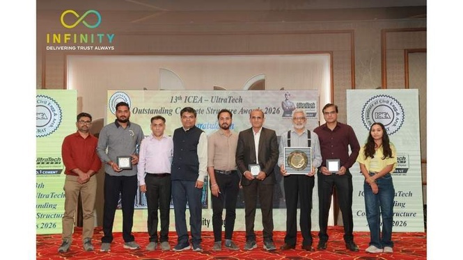 Image from: Infinity Group Receives Prestigious 13th ICEA–UltraTech Outstanding Concrete Structure Award 2026