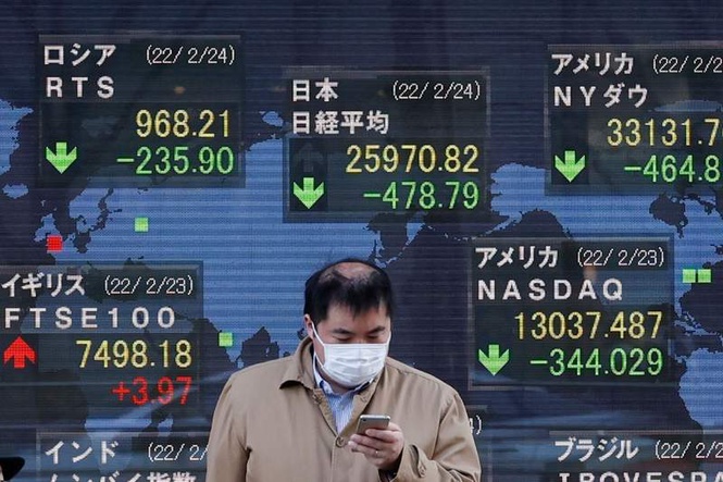Image from: Asian shares mixed; Nikkei and Kospi surge to record highs