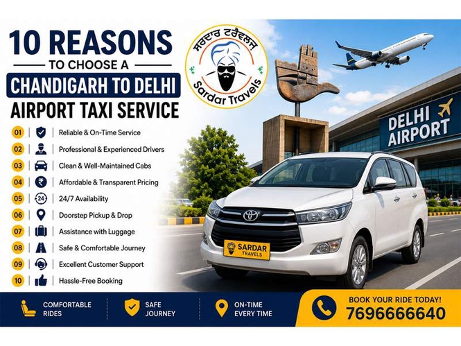 Image from: 10 Reasons to Choose a Chandigarh to Delhi Airport Taxi Service