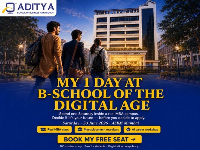 Image from: ASBM Mumbai to Host “My 1 Day at B-School of the Digital Age” for Aspiring MBA Students on June 20, 2026