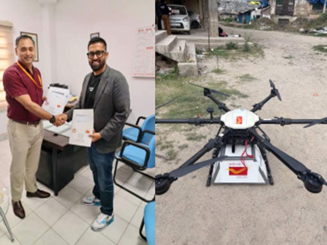 Image from: India Post to use drones after tie-up with Skye Air in Himachal and Assam