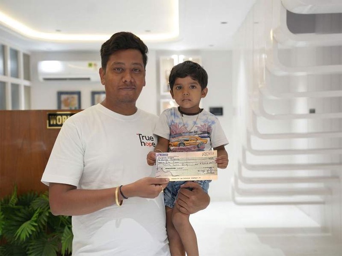 Image from: True Hope Foundation extends RS. 1.21 Crore support to Indore’s Anika Sharma in her fight against SMA Type 2