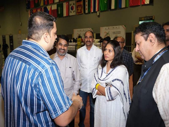 Image from: MoS Khadse reviews preparations for Asian Senior Fencing C'ships in Delhi
