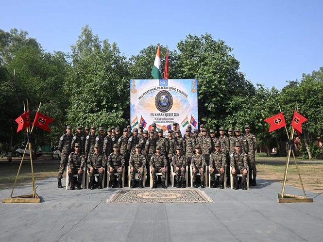 Image from: Indian Army contingent set to depart for multilateral military Exercise Khaan Quest