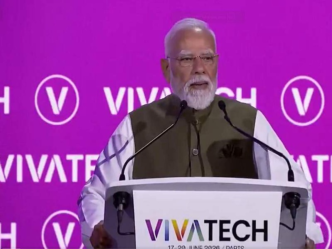 Image from: India using technology at massive scale for financial inclusion, education, telemedicine, agriculture: PM Modi at VivaTech 2026