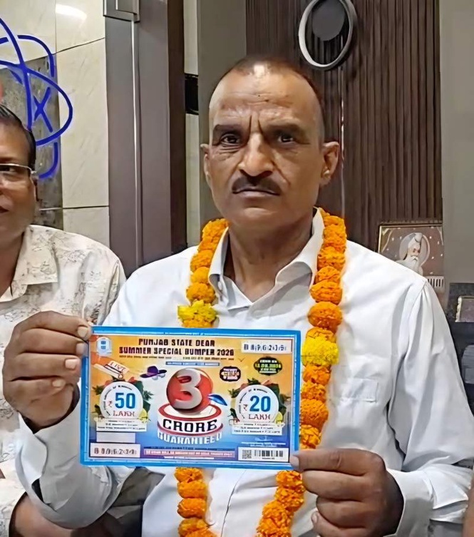 Image from: Kangra cab driver wins Rs 3 crore Punjab lottery bumper, will rebuild father’s inn in Sathana