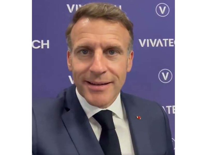 Image from: "Mujhe bahut khushi hui": Macron drops linguistic surprise with Hindi farewell to PM Modi