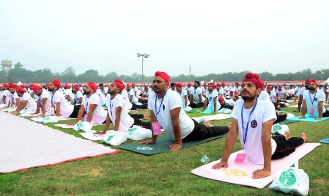 Image from: Vajra Corps hosts yoga sessions across Jalandhar