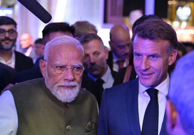 Image from: ‘Priya mitra Narendra, France loves you’: Macron posts farewell video for PM Modi in Hindi