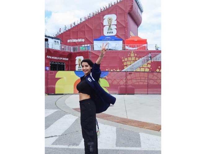 Image from: "I worked my entire life for this moment": Nora Fatehi shares heartwarming moment as family cheers for her at FIFA World Cup 2026