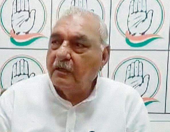 Image from: Bhupinder Singh Hooda demands Pradhan’s resignation over paper leaks