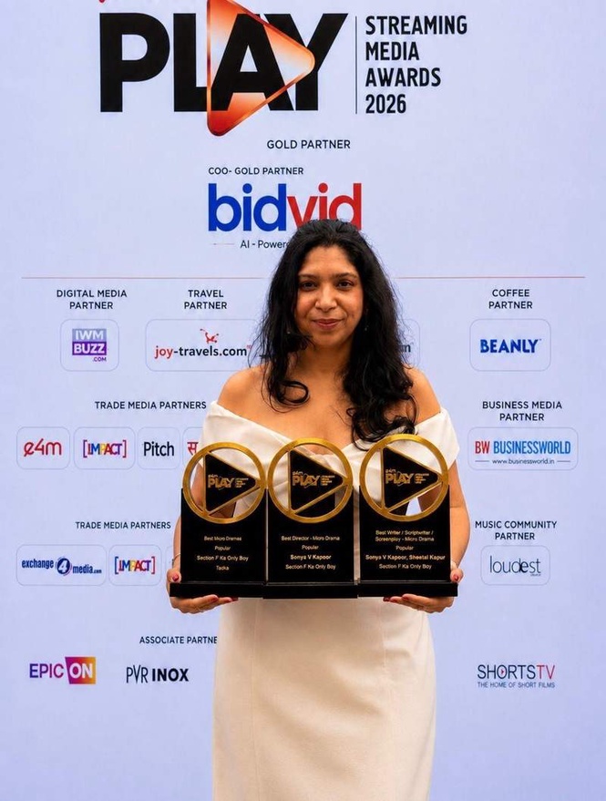 Image from: Writer-Director Sonya V. Kapoor Wins Best Series Director, Best Writer and Best Series for JioHotstar’s Section F Ka Only Boy