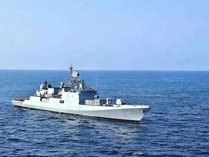 Image from: INS Trikand responds to distress call on likely piracy attempt in Indian Ocean