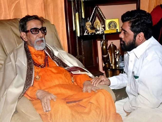 Image from: "Unbreakable bond": Eknath Shinde's Shiv Sena posts Balasaheb Thackeray's photograph on 60th foundation day