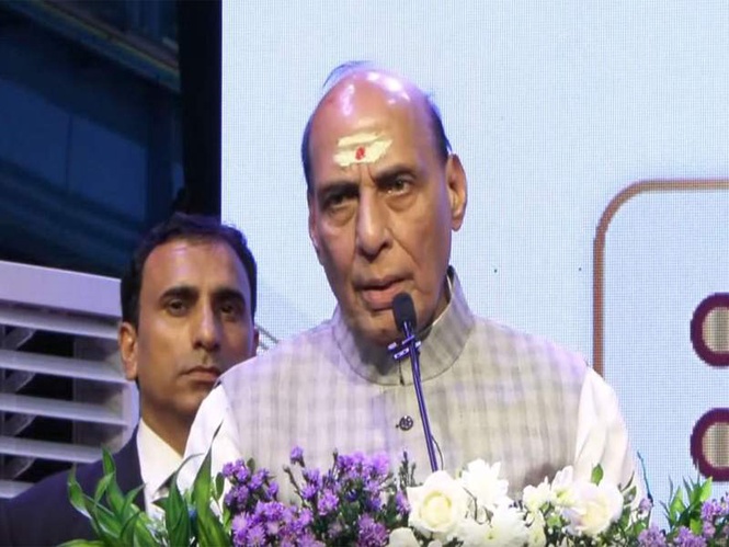 Image from: Rajnath Singh performs Bhoomi Pujan for 10,000-ton Aluminium Extrusion Press in Nagpur, underscores self-reliance in defence manufacturing