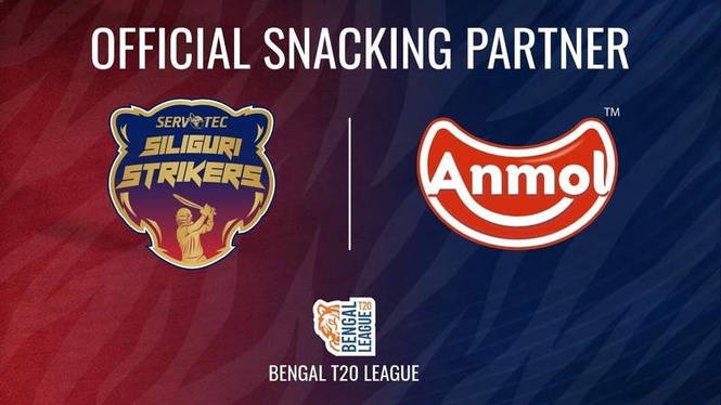 Image from: Servotech Siliguri Strikers Announce Anmol Industries as Official Snacking Partner for Season 3 of Bengal T20 League