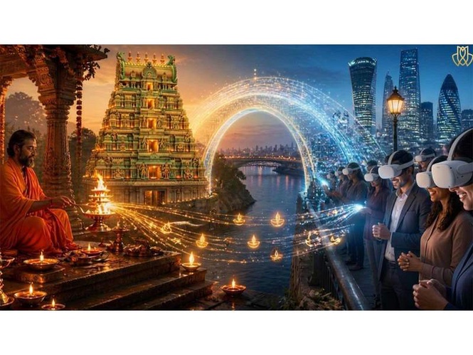 Image from: Worldwide NRI Devotees Can Now Experience Temple Bhawan Live as MetaGod Creator Launches Immersive Platform to Bridge the Gap
