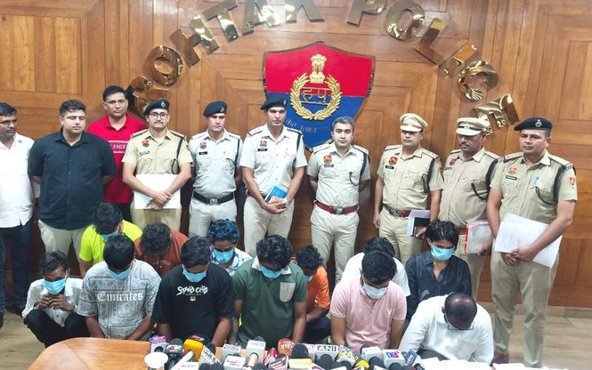 Image from: Rohtak police bust interstate cyber fraud racket; 12 held