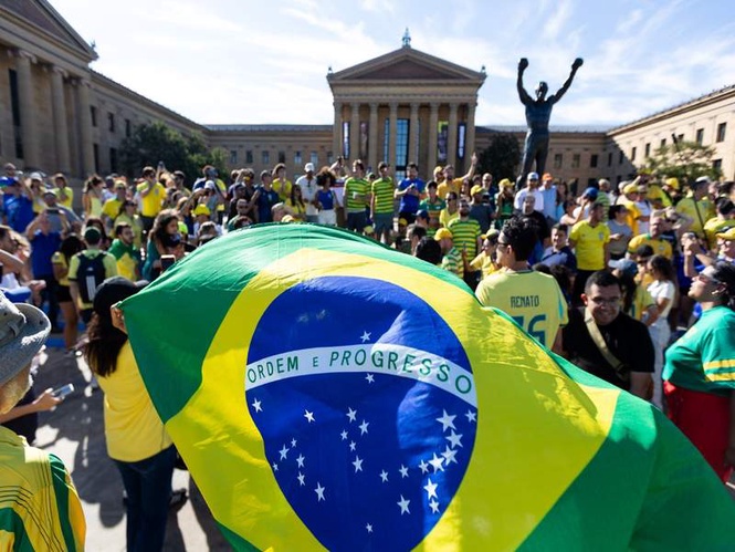Image from: FIFA World Cup 2026: Brazil fans take over Philadelphia ahead of Haiti clash