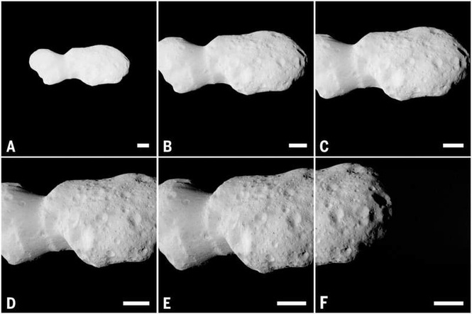 Image from: NASA’s Lucy Spacecraft Uncovers Violent Birth Of Peanut-Shaped Asteroid