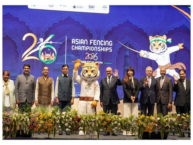Image from: Asian Senior Fencing Championships 2026 open with dazzling spectacle at Bharat Mandapam