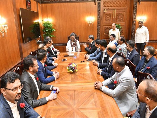 Image from: Karnataka CM DK Shivakumar interacts with Non-Resident Kannadigas, seeks to harness their expertise for development