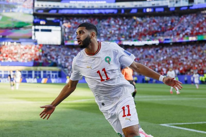 Image from: Ismael Saibari equals Mo Salah World Cup record within two minutes of Scotland vs Morocco