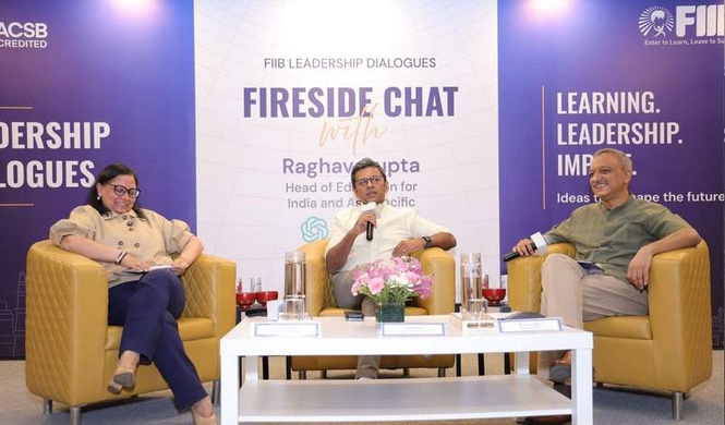 Image from: AI readiness must be built into the baseline framework of education, says OpenAI Education Head Raghav Gupta at FIIBX Launch