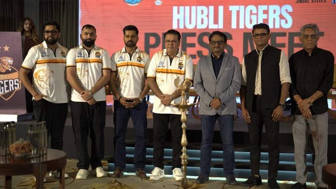 Image from: Hubli Tigers Unveil Massive 2026 Jersey and Anthem at Glitzy Shangri-La Gala Ahead of Maharaja Trophy Season