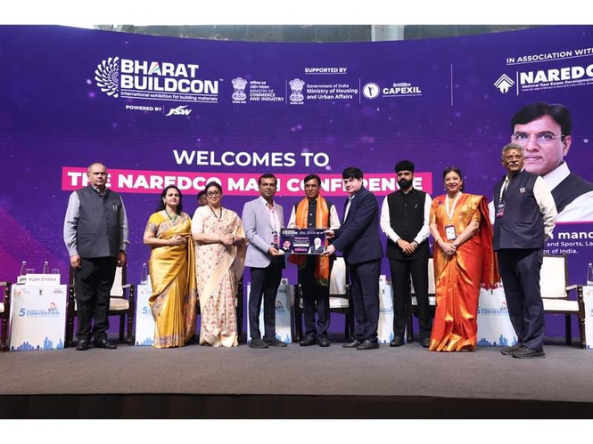 Image from: Union Minister Mansukh Mandaviya Visits Bharat Buildcon 2026; Says First Two Days Have Surpassed Footfall of Entire Previous Edition