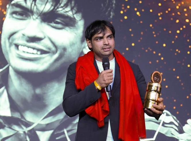 Image from: Neeraj Chopra honoured with Best Male Athlete award by Athletics Federation of India