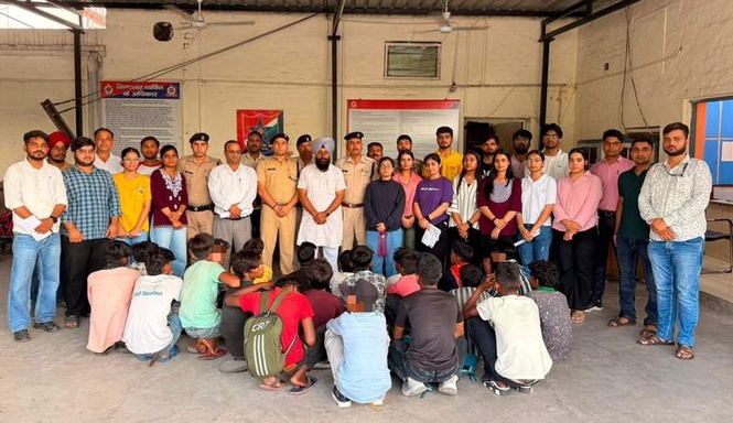 Image from: 39 children rescued from trains at Ambala Cantt
