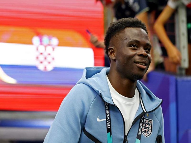 Image from: FIFA World Cup 2026: England's Bukayo Saka misses training ahead of Ghana clash