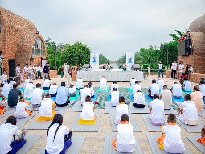 Image from: Indian Embassy in Nepal, Lumbini Development Trust organise joint yoga session ahead of International Day of Yoga