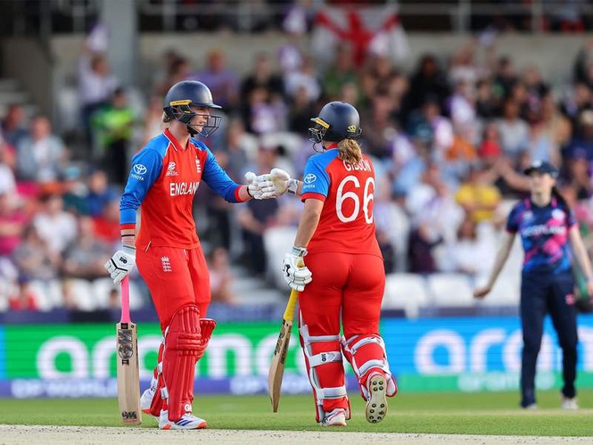 Image from: Women's T20 World Cup: England beat Scotland by 38 runs to stay unbeaten in Group B