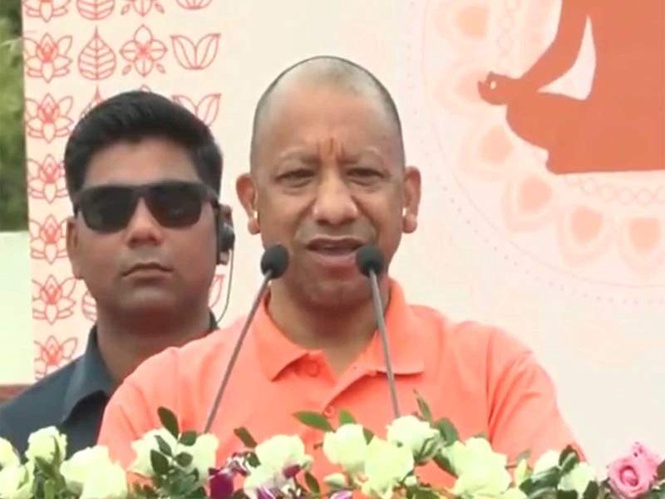 Image from: Uttar Pradesh Chief Minister Yogi Adityanath takes part in Yoga Day celebrations in Jhansi