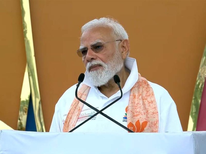 Image from: Yoga shows path from mental well-being to physical well-being: PM Modi on International Yoga Day