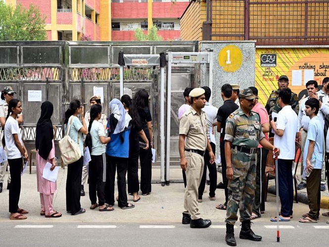 Image from: NEET-UG re-examination being held across centres in India, abroad amid tight security